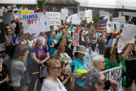 Hands Off! Anti-Trump Protest At Houston City Hall  