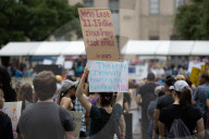 Hands Off! Anti-Trump Protest At Houston City Hall  