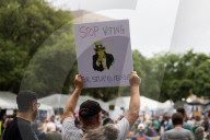 Hands Off! Anti-Trump Protest At Houston City Hall  
