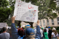 Hands Off! Anti-Trump Protest At Houston City Hall  