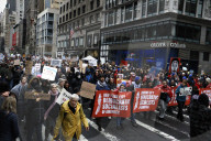 NY: Day Of Action Protest Against The Trump Administrationa And DOGE
