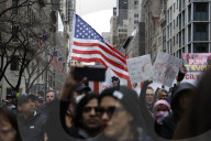 NY: Day Of Action Protest Against The Trump Administrationa And DOGE