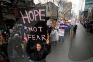 A ''Hands Off!'' Demonstration Is Held In Toronto, Canada