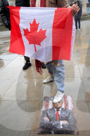 A ''Hands Off!'' Demonstration Is Held In Toronto, Canada