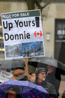 A ''Hands Off!'' Demonstration Is Held In Toronto, Canada