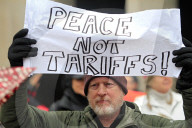 A ''Hands Off!'' Demonstration Is Held In Toronto, Canada