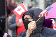 A ''Hands Off!'' Demonstration Is Held In Toronto, Canada