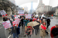 A ''Hands Off!'' Demonstration Is Held In Toronto, Canada