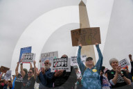 Thousands Gather To Protest Donald Trump In Washington D.C.