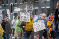 National 'Hands Off!' Protest In Cincinnati, Ohio
