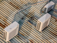 Air Conditioning Units Installed On Rooftop In Vietnam