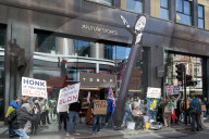 Tesla Take Down Protest Oxford Street