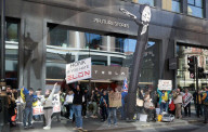 Tesla Take Down Protest Oxford Street