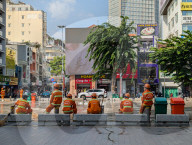 Sanitation Workers Sweep Streets In Ho Chi Minh City