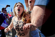 Femen Protest In Paris, France