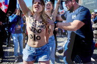 Femen Protest In Paris, France
