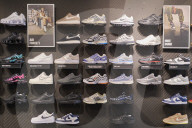 Sneaker Showcase: Nike Collection Display In Retail Store