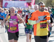London Landmarks Half Marathon a central London charity fundraiser run that goes through both the City of London and City of Westminster, UK.