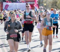 London Landmarks Half Marathon a central London charity fundraiser run that goes through both the City of London and City of Westminster, UK.