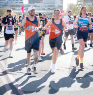 London Landmarks Half Marathon a central London charity fundraiser run that goes through both the City of London and City of Westminster, UK.