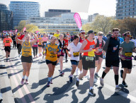 London Landmarks Half Marathon a central London charity fundraiser run that goes through both the City of London and City of Westminster, UK.