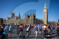 London Landmarks Half Marathon a central London charity fundraiser run that goes through both the City of London and City of Westminster, UK.
