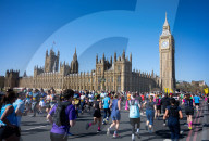 London Landmarks Half Marathon a central London charity fundraiser run that goes through both the City of London and City of Westminster, UK.