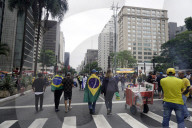 Demonstration Against Former Brazilian President Jair Bolsonaro's Judicial Process In Sao Paolo