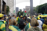 Demonstration Against Former Brazilian President Jair Bolsonaro's Judicial Process In Sao Paolo