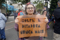 Demonstrators Take Part In The Walk Of Silence March, In Memory Of Victims Of 1964-1985 Brazil's Military Dictatorship In Sao Paulo