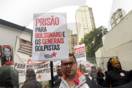 Demonstrators Take Part In The Walk Of Silence March, In Memory Of Victims Of 1964-1985 Brazil's Military Dictatorship In Sao Paulo