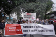 Demonstrators Take Part In The Walk Of Silence March, In Memory Of Victims Of 1964-1985 Brazil's Military Dictatorship In Sao Paulo