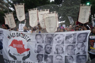 Demonstrators Take Part In The Walk Of Silence March, In Memory Of Victims Of 1964-1985 Brazil's Military Dictatorship In Sao Paulo