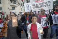 Demonstrators Take Part In The Walk Of Silence March, In Memory Of Victims Of 1964-1985 Brazil's Military Dictatorship In Sao Paulo