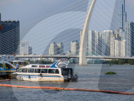 Saigon River In Ho Chi Minh City