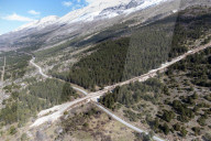 Gran Sasso D'Italia Avalanche Reaches A Street
