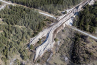 Gran Sasso D'Italia Avalanche Reaches A Street