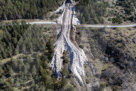 Gran Sasso D'Italia Avalanche Reaches A Street
