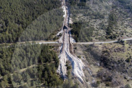 Gran Sasso D'Italia Avalanche Reaches A Street