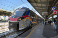 Trenitalia Trains At Bari Central Station In Southern Italy
