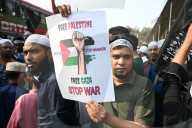 Protest Against Condemning Israel's Brutal Attacks On Palestinians In Gaza, In Dhaka. 