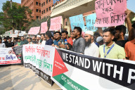 Protest Against Condemning Israel's Brutal Attacks On Palestinians In Gaza, In Dhaka. 