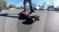 Performance electric skateboard inspired by F-1