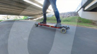 Performance electric skateboard inspired by F-1