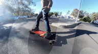 Performance electric skateboard inspired by F-1