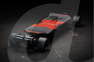 Performance electric skateboard inspired by F-1