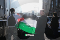 Pro-Palestine Activists From Youth Demand Block A Road In Angel, London