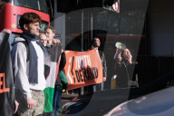 Pro-Palestine Activists From Youth Demand Block A Road In Angel, London