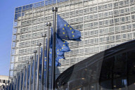 EU Flags In Europe
