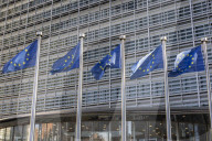 EU Flags In Europe